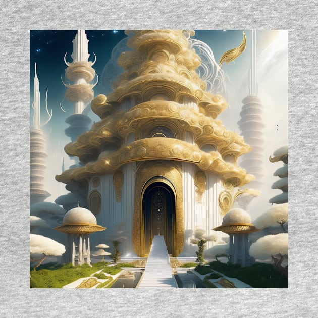 The Empress' Swirling Gardens Space Metropolis The Temple of Truth Is White by entwithanaxe